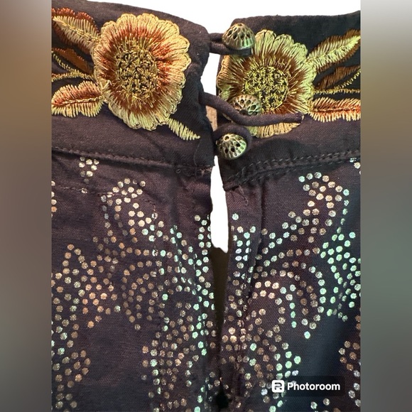 Anthropologie Akemi & Kin Sofia Metallic Jumpsuit size 4 - Picture 7 of 11